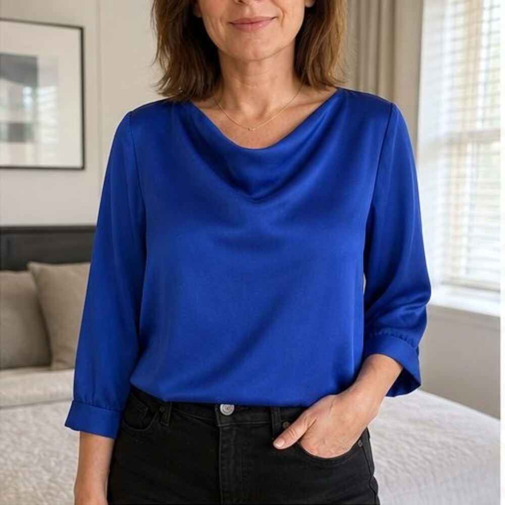 Ivory Ruffle Blouse - Picture 2 of 6
